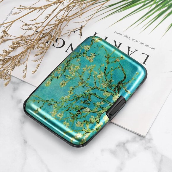 Wallet Credit Cards Holder Apricot flower - Picture 7 of 7